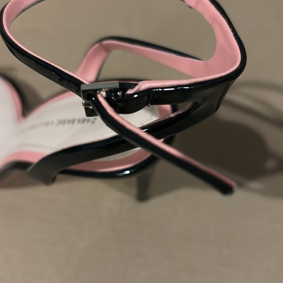 Zara Basic Collections Black Patent and Lucite Pencil Heel Stiletto Sandals - 39 - Picture 10 of 11